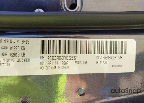 2015 Chrysler 300 300S z USA, uszkodzony, nr VIN 2C3CCABG9FH922537